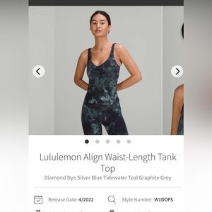 Lululemon size 10 long Align tank